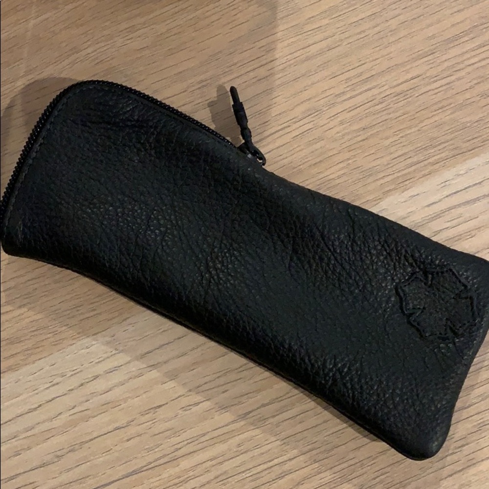 COPY - Chrome Hearts leather glasses zip pouch